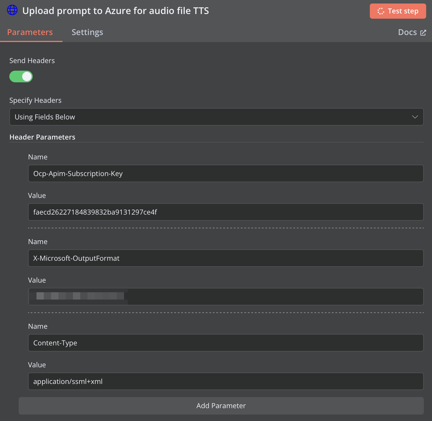 Azure TTS Screenshot